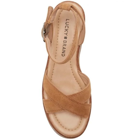 New Lucky Brand Darli Slingback Sandal, Size 10 in Dusty Sand Leather - Picture 6 of 12